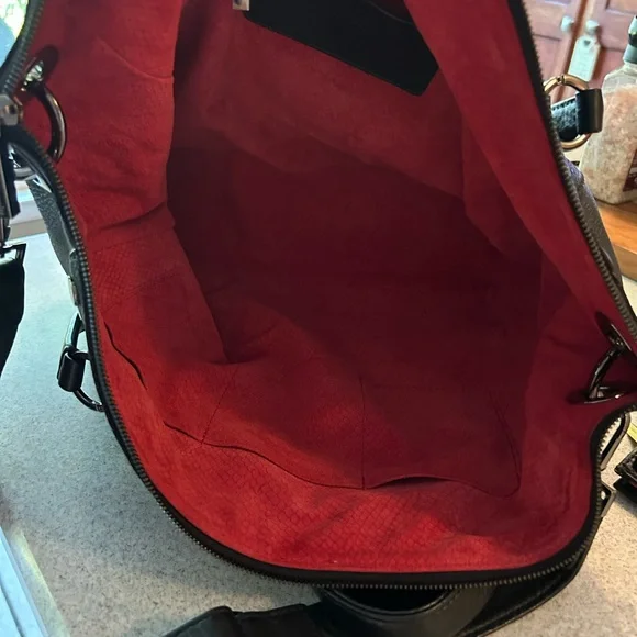 Hammitt Daniel’s large Black Leather Shoulder Bag with Silver Accents - Picture 8 of 9